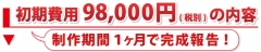 初期費用98,000円(税別)の内容